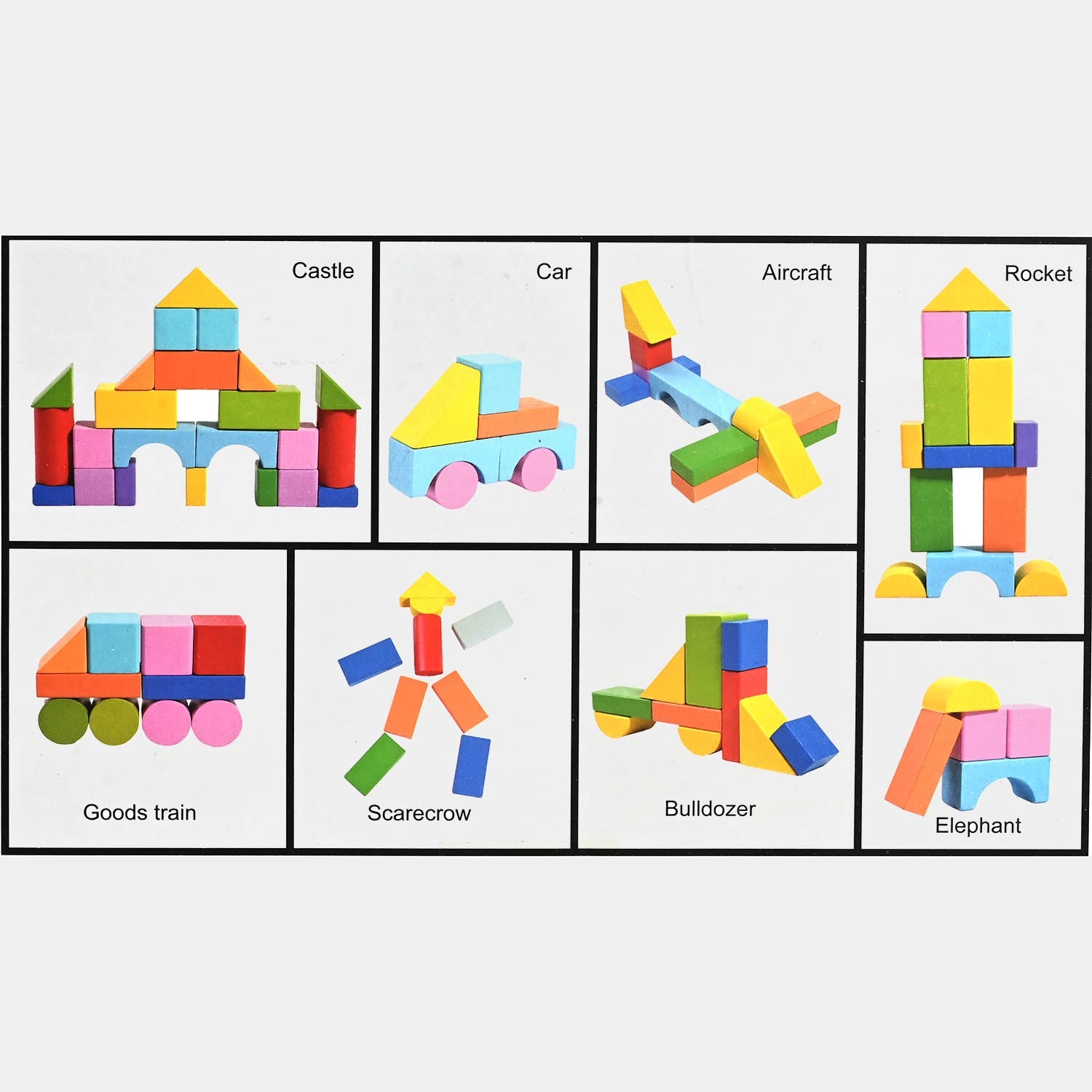 Wooden Building Set For Kids (18M+)